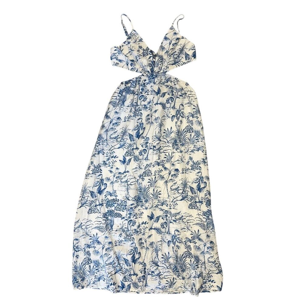 Commense Backless Floral Tank Midi Dress